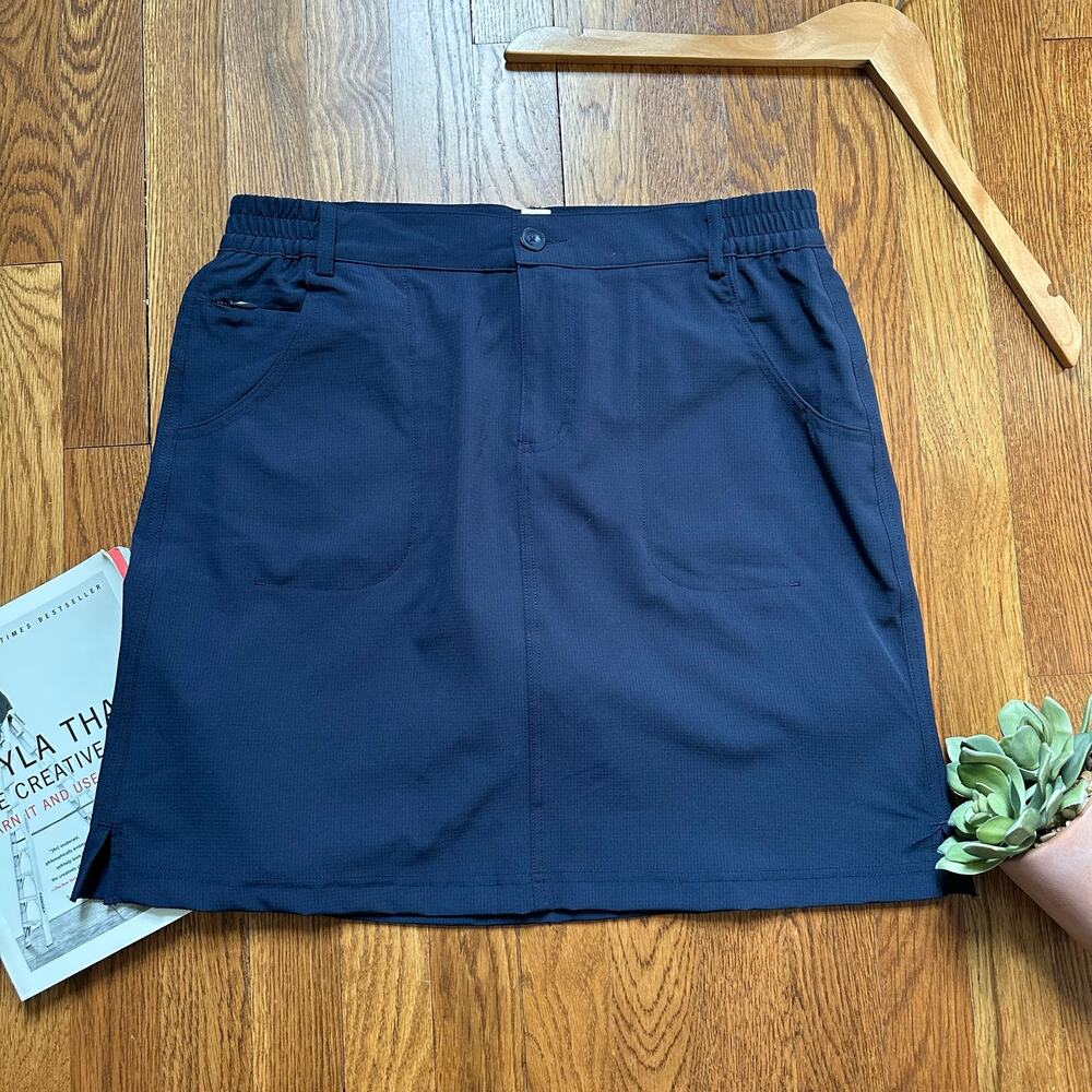 Tilley Navy Blue Elastic Waist Skort